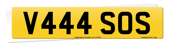 Registration number V444 SOS